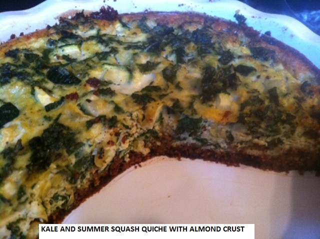 kale and summer squash quiche